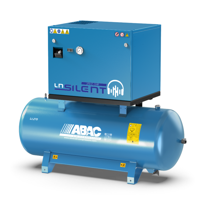 ABAC LN1 A39B 270 M3 3Hp, 270Ltr (230v) (c.f.m. - 14, L/min. - 396)