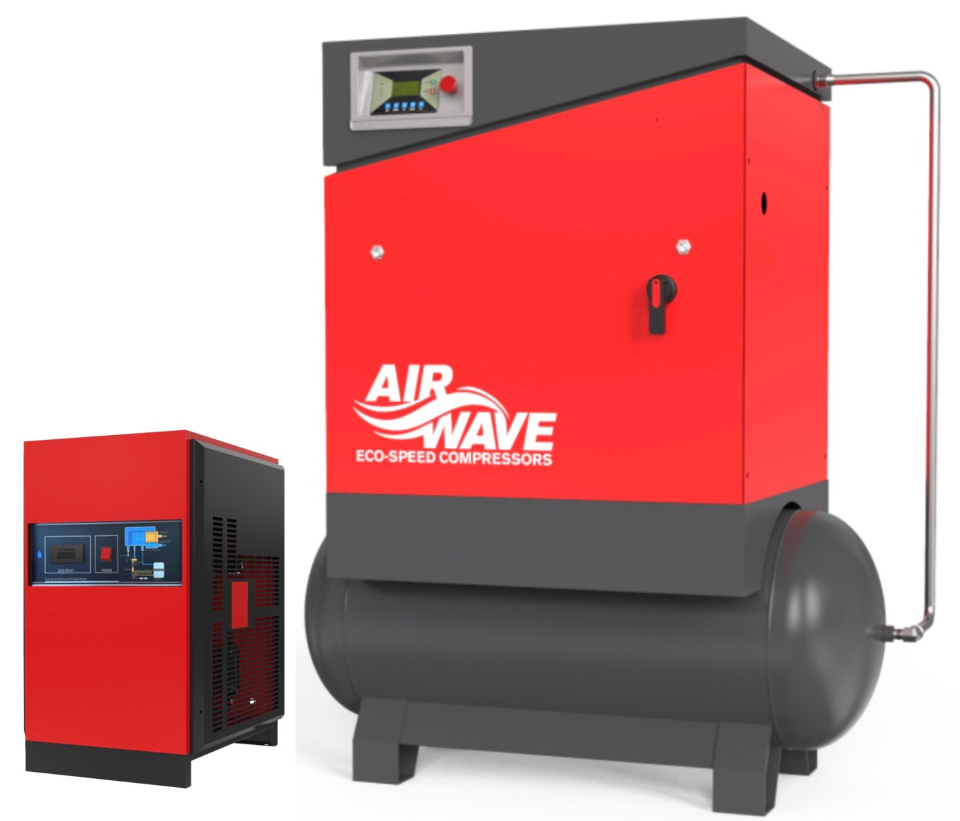 Airwave ECO-Speed, Fixed Speed Compressor, 15hp/11Kw-400V, 52 CFM, 10 Bar 300L Tank Mounted + Dryer.