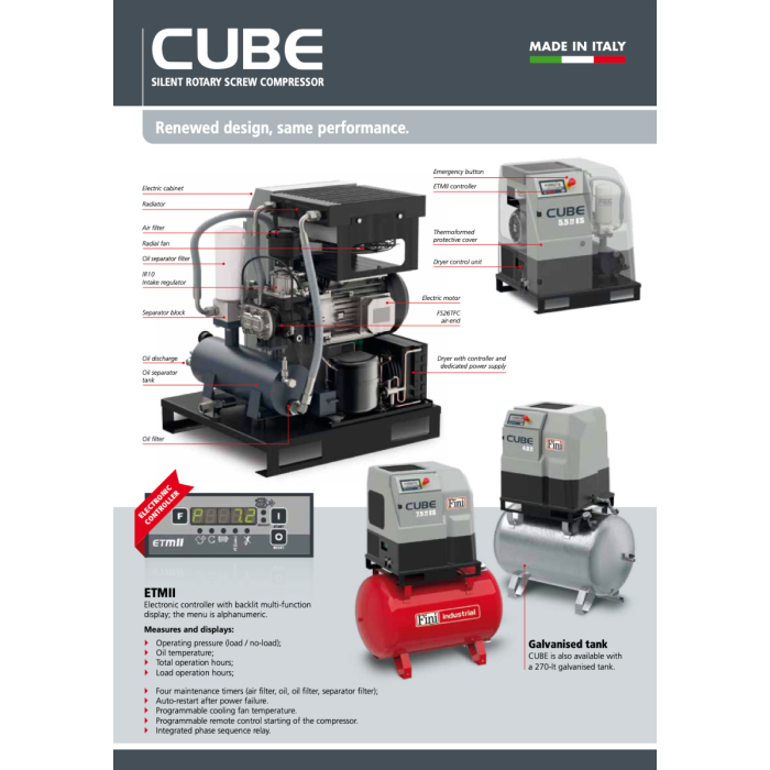 New FINI CUBE 7.510-500 (c.f.m. - 37.1, L/min. - 1050)