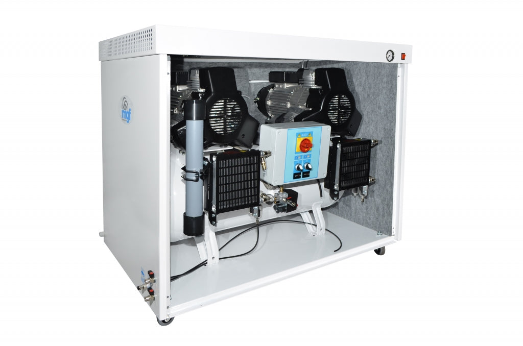 MGF CS100/50 Prime MT3 (400V) Tandem Cabinet Silenced With Dryer (c.f.m. @5Bar - 15.8, L/min. @5Bar - 450) - The Compressor Warehouse