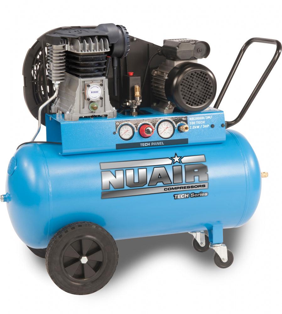 NuAir B2800B/100/3M TECH PRO - Portable (13A) (c.f.m. - 12.5, L/min. - 355) - The Compressor Warehouse